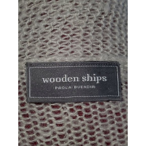 Wooden Ships Anthropologie Women's Gray Cozy Wrap Cardigan Size S/M 1162 - Picture 7 of 11